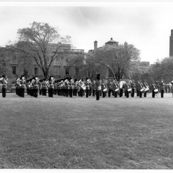 RCMP Battle Honours presentation w Guards band 1957